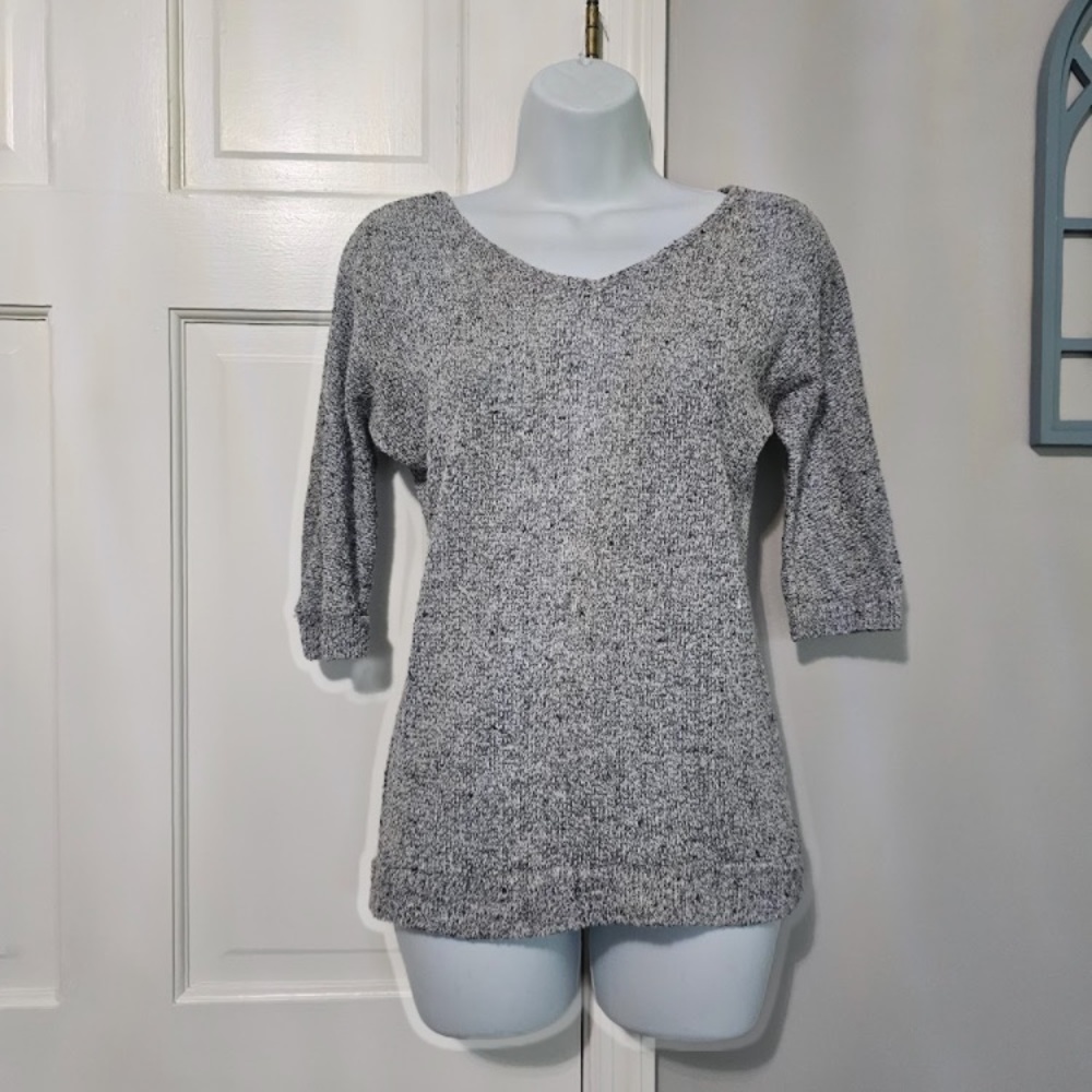 Vanity Gray V-Neck Women's Sweater